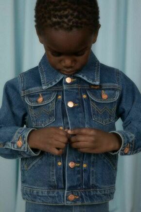 Otroška jeans jakna Mini Rodini Mini Rodini x Wrangler - modra. Otroška jakna iz kolekcije Mini Rodini. Nepodložen model