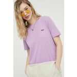 Bombažna kratka majica Superdry vijolična barva - vijolična. Kratka majica iz kolekcije Superdry, izdelana iz enobarvne pletenine. Model iz mehke in na otip prijetne tkanine.