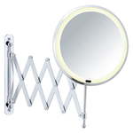 Stensko kozmetično ogledalo z LED osvetlitvijo in teleskopskim držalom Wenko Barona