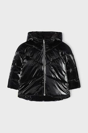 Otroška jakna Mayoral črna barva - črna. Jakna iz kolekcije Mayoral. Podloženi model izdelan iz enobarvnega materiala.