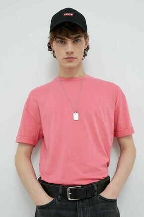 Bombažna kratka majica Drykorn Thilo roza barva - roza. Kratka majica iz kolekcije Drykorn. Model izdelan iz tanke