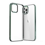 joyroom new beautiful series ultra tanek prozoren ovitek s kovinskim okvirjem za iphone 12 pro max green (jr-bp796)