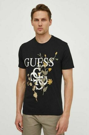 Bombažna kratka majica Guess moška
