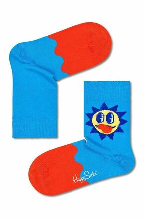 Otroške nogavice Happy Socks Kids Sunny Day - modra. Otroške nogavice iz kolekcije Happy Socks. Model izdelan iz elastičnega materiala.