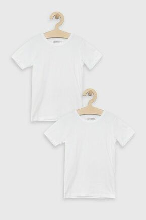 United Colors of Benetton otroška majica (2-pack) - bela. T-shirt otrocih iz zbirke United Colors of Benetton. Model narejen iz tanka