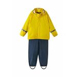 Otroški suknjič in hlače Reima oranžna barva - rumena. Jakna in hlače iz kolekcije Reima. Nepodložen model izdelan iz vodoodpornega materiala.
