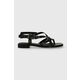 Usnjeni sandali Guess TAMPER ženski, črna barva, FLJTAM LEA03 - črna. Sandali iz kolekcije Guess. Model je izdelan iz naravnega usnja. Model z mehkim, oblikovanim vložkom zagotavlja udobje.