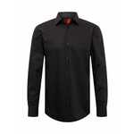 HUGO srajca - črna. Srajca iz kolekcije HUGO. Model izdelan iz enobarvne tkanine. Ima klasičen ovratnik.
