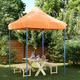 vidaXL Zložljivi pop-up šotor za zabave oranžna 200x200x306 cm