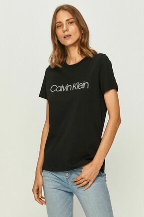 Calvin Klein T-shirt - črna. T-shirt iz zbirke Calvin Klein. Model narejen iz tanka