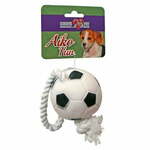 COBBYS PET AIKO FUN Nogometna žoga na vrvi 26cm,premer 7cm gumijasta igrača za pse