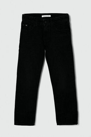 Otroške kavbojke Calvin Klein Jeans - črna. Otroški kavbojke iz kolekcije Calvin Klein Jeans straight kroja