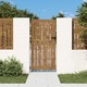 vidaXL Vrtna vrata 85x175 cm corten jeklo dizajn bambusa