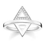 Thomas Sabo Prstan "Trikotnik" , D_TR0019-725-14-56, Sterling Silver, 925 Sterling srebro, bel diamant