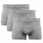 Boksarice Lacoste (3-pack) moško, siva barva - siva. Boksarice iz kolekcije Lacoste. Model izdelan iz gladke, elastične pletenine. V kompletu so trije pari.