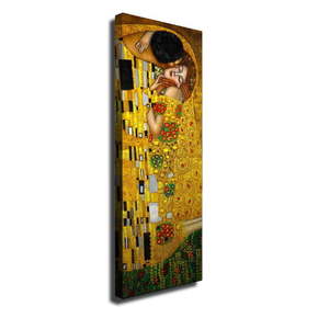 Stenska reprodukcija na platnu Gustav Klimt The Kiss