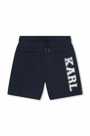 Otroške kratke hlače Karl Lagerfeld mornarsko modra barva - mornarsko modra. Otroški kratke hlače iz kolekcije Karl Lagerfeld
