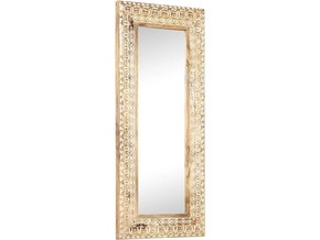 VIDAXL Ročno izrezljano ogledalo 110x50x2