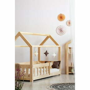 Otroška postelja v obliki hiške iz borovega lesa 140x200 cm Mila MBP - Adeko