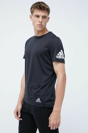 Kratka majica za tek adidas Performance Run It črna barva - črna. Kratka majica za tek iz kolekcije adidas Performance. Model izdelan iz materiala