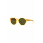 Otroška sončna očala Polo Ralph Lauren rumena barva, 0PP9505U - rumena. Otroška sončna očala iz kolekcije Polo Ralph Lauren. Model z enobarvnimi stekli in okvirji iz plastike. Ima filter UV 400.