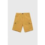 Otroške kratke hlače Birba&amp;Trybeyond rumena barva - rumena. Otroški kratke hlače iz kolekcije Birba&amp;Trybeyond, izdelane iz enobarvnega materiala. Model iz izjemno udobne tkanine z visoko vsebnostjo bombaža.