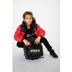 Otroški nahrbtnik HUGO črna barva - črna. Otroške nahrbtnik iz kolekcije HUGO. Model izdelan iz materiala s potiskom.