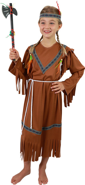 WEBHIDDENBRAND Otroški indijanski kostum s pokrivalom in perjem (S)