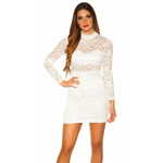 Amiatex Ženska obleka 74410, bela, 12