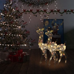 VidaXL Božični severni jelen iz akrila 2 kosa 120 cm večbarven