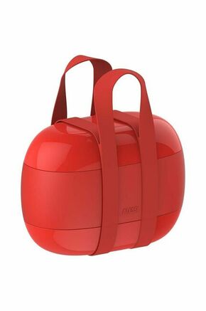 Lunchbox Alessi Food a porter - rdeča. Lunchbox iz kolekcije Alessi. Model izdelan iz umetne snovi.