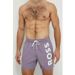 Kopalne kratke hlače BOSS vijolična barva - vijolična. Kopalne kratke hlače iz kolekcije BOSS. Model izdelan iz lahke tkanine. Izjemno zračen, udoben material.