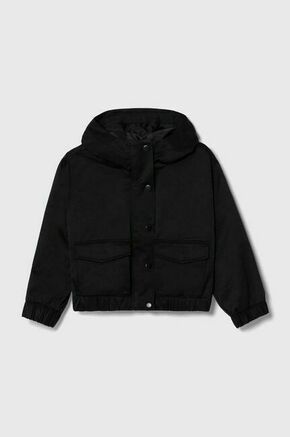 Otroška jakna Abercrombie &amp; Fitch črna barva - črna. Otroški jakna iz kolekcije Abercrombie &amp; Fitch. Delno podložen model
