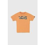 Otroška bombažna kratka majica Vans BY VANS CLASSIC LOGO FILL KIDS oranžna barva - oranžna. Kratka majica iz kolekcije Vans, izdelana iz pletenine s potiskom. Model iz zračne bombažne tkanine.