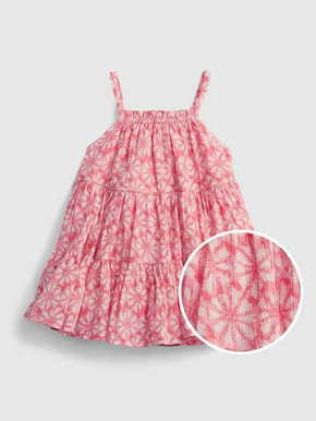 Gap Dojenčki Obleka gauze tiered floral dress 3-6M