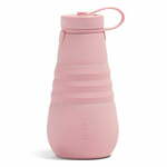 Rožnata zložljiva steklenica Stojo Bottle Carnation, 590 ml