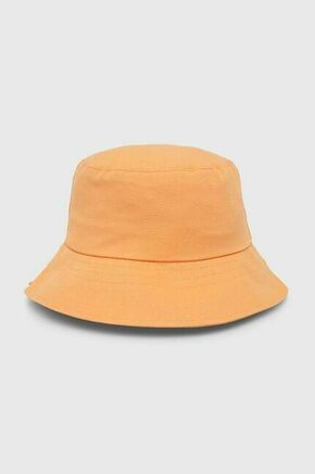 Otroški bombažni klobuk United Colors of Benetton oranžna barva - oranžna. Otroške klobuk iz kolekcije United Colors of Benetton. Model z ozkim robom