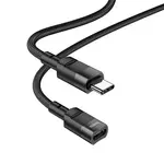 hoco. usb-c v usb-c podaljšek (polnjenje + prenos podatkov) 1,2m črn