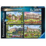WEBHIDDENBRAND RAVENSBURGER Puzzle Kraljeva rezidenca, Velika Britanija 4x500 kosov
