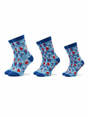 Rainbow Socks Set 3 parov unisex visokih nogavic Xmas Balls Modra