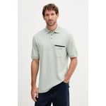 Bombažen polo Armani Exchange moški, zelena barva, XM000990 AF10366 - zelena. Polo iz kolekcije Armani Exchange, izdelan iz tanke, elastične pletenine. Model iz izjemno udobne bombažne tkanine.