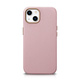 iCARER litchi premium leather case iphone 14 plus magnetic leather case with magsafe pink (wmi14220711-pk)