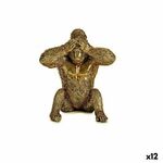 NEW Okrasna Figura Gorila Zlat Resin (9 x 18 x 17 cm)