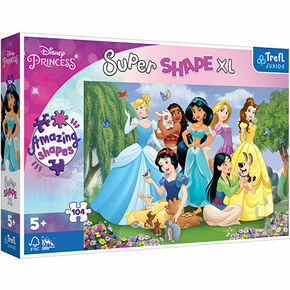 WEBHIDDENBRAND TREFL Puzzle Super Shape XL Disneyjeve princese: Na vrtu 104 kosov