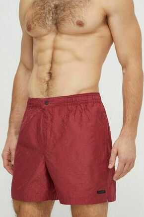 Kopalne kratke hlače Calvin Klein bordo barva - bordo. Kopalne kratke hlače iz kolekcije Calvin Klein
