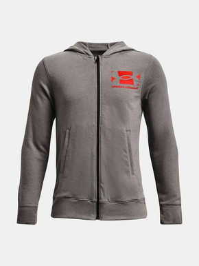 Under Armour Pulover UA RIVAL TERRY FZ HOODIE-GRY XL