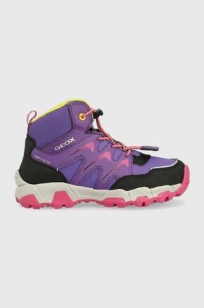Otroški čevlji Geox vijolična barva - vijolična. Čevlji iz kolekcije Geox. Nepodloženi model izdelan iz kombinacije sintetičnega in tekstilnega materiala.