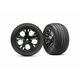 Traxxas 2,8-palčno kolo, All-Star disk črn krom, rebraste pnevmatike (2) (spredaj)
