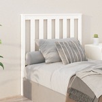 shumee Vzglavje postelje, belo, 96x6x101 cm, masivni borov les