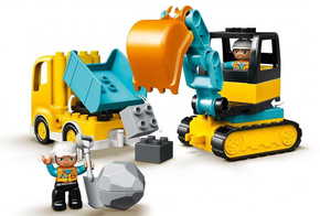 LEGO Duplo® Town 10931 Nakladalec in tovornjak prekucnik